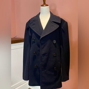 US Navy USN Overcoat Man's Enlisted Wool Navy Blue